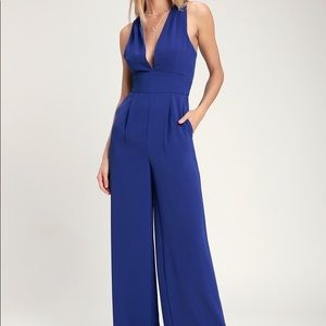 Wide Leg Jumpsuit Royal Blue